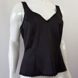 Vintage 80s Sears Black Slip Camisole